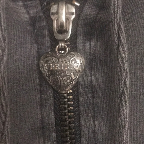 Jogging suit jacket with hood. Gray. Size 2xl - Picture 2 of 6